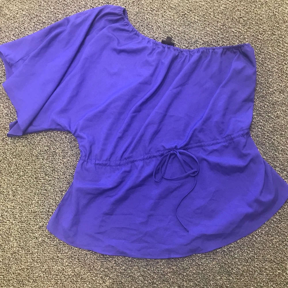 One shoulder blouse.